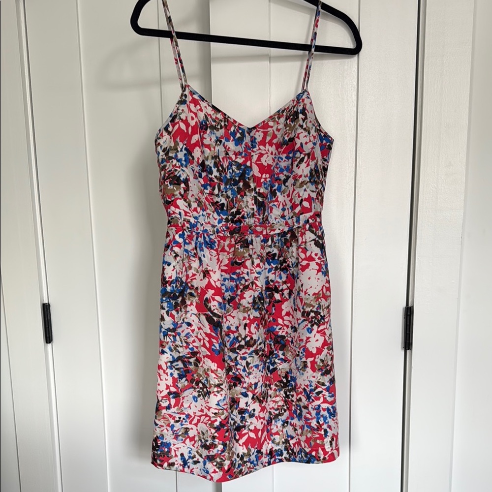 Pink and Red Spaghetti Strap Mini Sundress